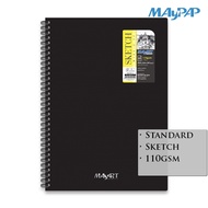 MayArt DroiArte Wire-O PP Cover Sketch Drawing Book 110gsm A3/A4/A5 Buku Lukisan Lakaran Wire-O
