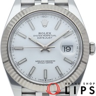 勞力士 Datejust 41 男士腕錶 Jubilee Datejust 41 126334 附錶盒、保固卡 K18WG/SS 男士腕錶 白色拋光 成色極佳 [二手]