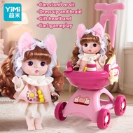 YIMI Baby Stroller Baby Doll Stroller With Doll Carriage Foldable Pushchair Toy Kids Doll Stroller