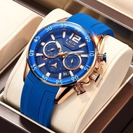 Lige / Lige new quartz watch men's waterproof watch multi function chronograph