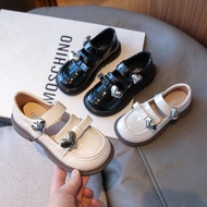 Children's Leather Shoes Black School Girl Shoes Fashion Autumn New Love Kids Princess Causal Mary J
