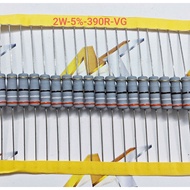 (Combo of 10) Resistor 2W 390Ω 390R 390ohm error 5% High quality paper blister pack (Combo)