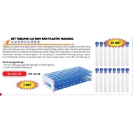 SET TABUNG UJI DAN RAK PLASTIK MAKMAL SC-DC-19
