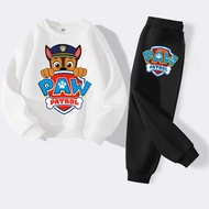 PAW Patrol In Hình Hoạt Hình Bé Trai 2 Mảnh Bộ Áo Chui Đầu Cổ Tròn Polyester Phù Hợp Với Áo Mùa Xuân