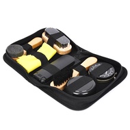 laday love Dropshi Fashion Men Shoes Cleaning Kit With Box Wooden Handle Brushes Shoe Shine Polish P