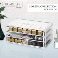 [HOMMBAY LIVING] Makeup Organizer Cosmetic Storage Box Jewellery Jewelry Necklace Earring Skincare Organiser Christmas Gift - LORENA D6