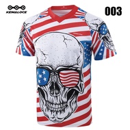 KEMALOCE 2023 Men Motocross Jersey Summer Short Sleeve Unique MTB Motocross T Shirt Quick Dry USA Mo