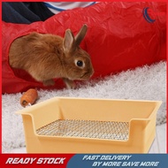 Taixer Small Animals Litter Tray with Grid Bedpan Anti Splashing Rabbit Litter Box