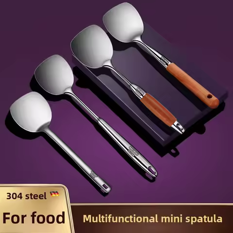 1PC Stainless Steel Spatula Household Kitchen Small Frying Spatula Mini Stir-frying Spatula Kitchenw