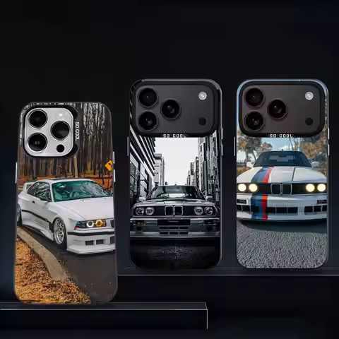 E30-Car for B-BMWS-ES Phone Case For iPhone 17,16,15,14,13,12,11,Pro,XS,Max,Plus,Mini,SE4,E Black Ma