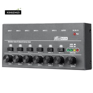 Mini Audio Mixer KTV 6 Channel Professional Stereo Sound Mixer Ultra Low Noise 6 Channel Audio Mixer