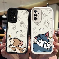 N41 couple Cat Mouse Silicone black white Casing for Samsung A72 A52 A56 A33 A23 A52S A73 S25 Ultra 