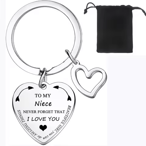 To My Niece Keychain Gifts from Aunt Auntie Niece Keyring Birthday Christmas Keyring from Uncle Insp