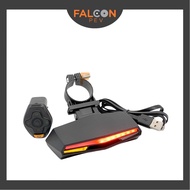 Wireless Turn Signal Bicycle E-Bicycle USB Rechargeable Rear Light Laser Remote Cycling Tail Light