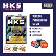 HKS Super Oil Premium Euro 5W40 (4L) [Free Oil Filter]