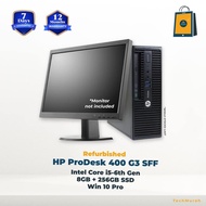 Desktop HP 400 G3 SFF i5-6th Gen 8GB/256GB  12 Months Warranty