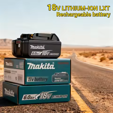 🧩Makita 18V Battery, 18V 6.0Ah LED Rechargeable LI-ION battery for Makita drill DTW700 DGA404 DDF487