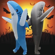 WGB Inflatable Shark Costume Halloween Cosplay Carnival Party Christmas Costumes Suit Adult Animal Fancy Dress