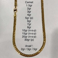 kalung emas asli model bound - 7 gram