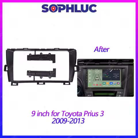 Sophluc 9″Car Frame Fascia Adapter Canbus Box Decoder Fitting Panel Kit Android Radio Dash Kit for T