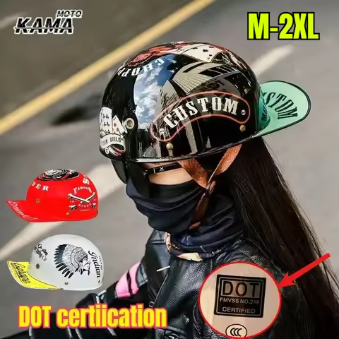 Hot Motorcycle Helmet MTB Bike Unisex Cycling Safety Protector Half Face Type Retro Motorbike Access