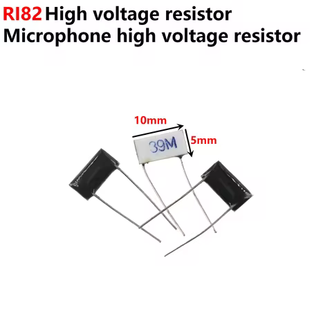 10/5PCS RI82 flat sheet glass glaze high voltage resistance microphone 7x4 10x5 39M 100M 150M 200M 3