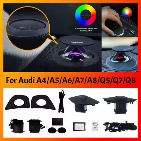 Lifting Tweeter Speaker With 32-Color LED for Audi B9 C8 A4/A5/A6/A7 Q5/Q7/Q8,LHD Electric Treble Ho