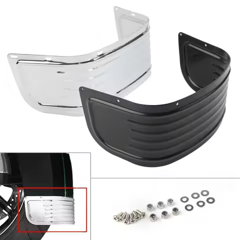 Motorcycle Mudguards Front Fender Skirt Cover w/ Hardware For 2014-up Harley Davidson Touring & Tri 