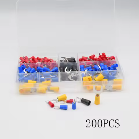 200PCS SV terminal set Copper Crimp Connector Insulated Cord SV End Wire terminals connector Assortm