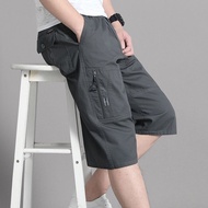 8817 Multi-Pocket Elastic Shorts One Hundred Percent Cotton BIG SIZE