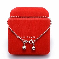 925 SILVER PEPPER SEED BRACELET WITH WHITE GOLD PLATED 925 SILVER BRACELET/