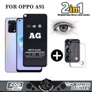 TEMPERED GLASS AG MATTE 2IN1 OPPO A95(4G) A54(4G) A54(5G) A74(4G) A74(5G) BONUS CAMERA LENS