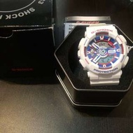 全新 Casio 卡西歐 G-SHOCK 驚嚇客 雙顯示 Ga-110 白籃 淺藍色 鋼彈配色 手錶 大錶面