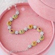 Rosenmarry/ข้อมือพลอยซองเจียแท้ ตัวเรือนเงินแท้925 พลอยแท้เสริมดวง  ของขวัญ  ข้อมือพลอยแท้ RB044