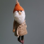 羊毛氈聖誕吊飾－白鬍子小矮人 A組