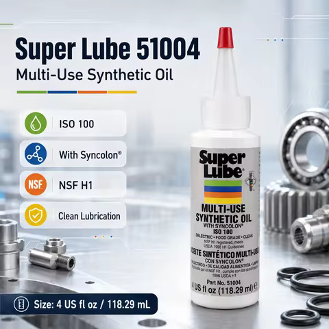Super Lube 51004 Synthetic Oil ISO 100 NSF H1 Food Grade Lubricant Oil for Keyboard Switch Gear Bear
