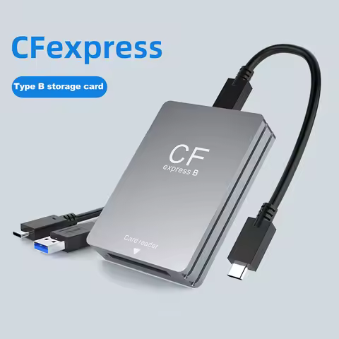 CFexpress Type B Card Reader with USB C To USB C/A Cable CFexpress Reader Adapter Support Android/Wi