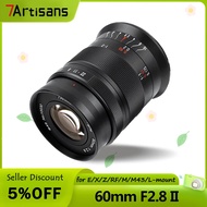 7artisans 60mm F2.8 II Manual focus Macro APS-C lens suitable for Sony E / NIKON Z / Fuji XF / Canon EOSM EOSR / M43mount