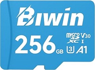 Biwin MS100 MicroSDXC UHS-I Memory Card 256GB - Read up to 160MB/s - A1 V30 U3 4K UHD Videos for Vid