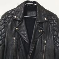 ALLSAINTS ALLSAINTS YUKU BIKER LEATHER JACKET ALL SAINTS 皮衣 小羊皮 真皮 騎士 外套 防風 硬挺 男版 黑色 XS號 JKT-M TP0_2
