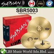 Sabian SBR5003 SBR Performance Cymbal Set with 14" Hi Hat, 16" Crash and 20" Ride (SBR 5003)
