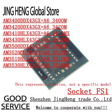 USED Quad-Core Quad-Threa A6 3400M 3420M 3410MX 3430MX A8 3500M A8 3520M 3510MX 3530MX Socket FS1 CP
