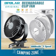 OPOLAR Portable Fan Rechargeable USB Fan Kipas Khemah Mini Camping Fan Rechargeable USB Cooling Table Fan 3Speed 5000mAh