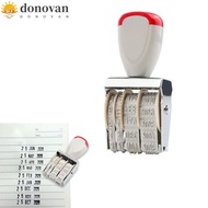 DONOVAN Digital Date Wheel Stamp, Practical Vintage Self-Inking Rubber Date Stamp, Personalized Adju