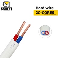 PVC Pure Copper Hard cabe Copper cable 2Core Copper wire Electrical wires Power Extension Electric c