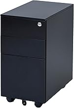 Yamazen RKD-30 (MBK) Wagon, Casters, 3 Tiers, Lock, Cabinet, All Lock, Side Wagon, Desk Wagon, A4 Co