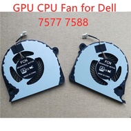 (Hulux electron) พัดลมระบายความร้อนคอมพิวเตอร์สำหรับ Dell Inspiron 15 G7 7577 7588แล็ปท็อป CPU GPU Cooler พัดลม04mr2y 4MR2Y 02Jjcp 2JJCP 07CJF8 7cjf8ใหม่