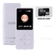 UORRIS MP4/MP3 Player Bluetooth Mini MP3 Bluetooth Speaker Free 32GB Card USB/Type C 1.8 Inch Radio