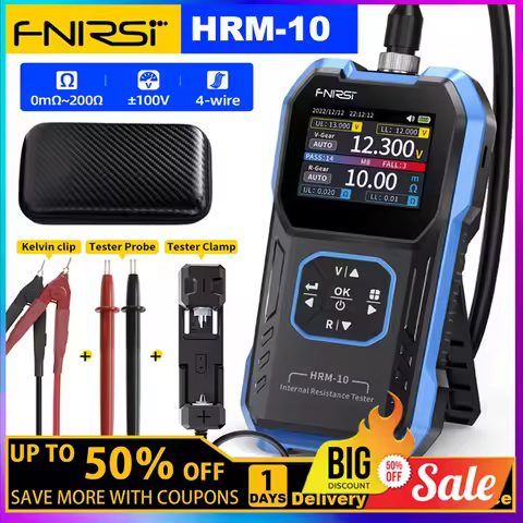 FNIRSI HRM-10 Battery Voltage Internal Resistance Tester 18650 High-precision AC Acid Lithium Lead C