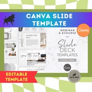 Slide Deck Template | Courses and Webinar Slides | Canva Template | Editable Canva Template |